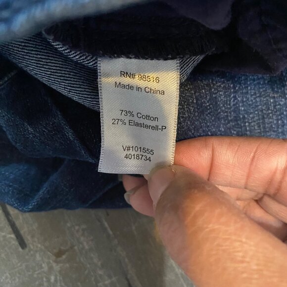 Coldwater Creek Womens Jeans Size 18 CroppedDark Wash Tapered Leg Stretch Denim - Picture 7 of 8